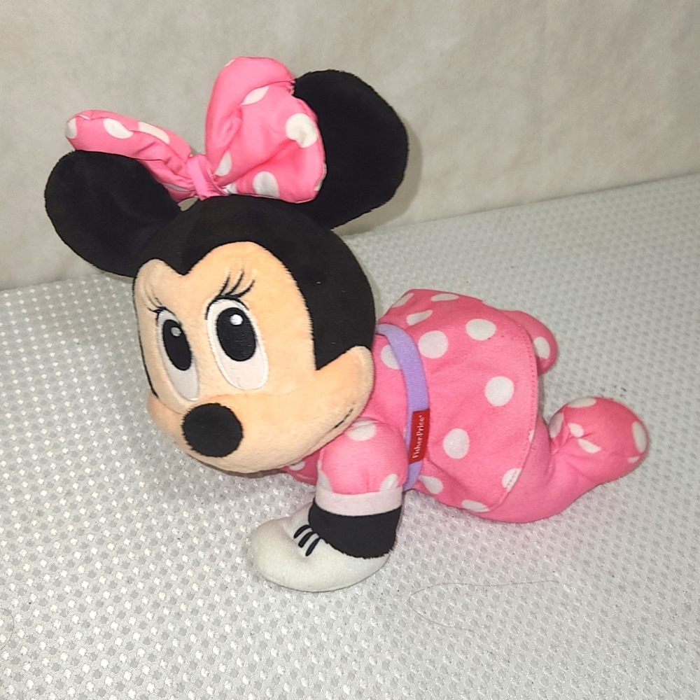Fisher Price Touch N Crawl Baby Minnie Mouse Pink Crawls Talks 